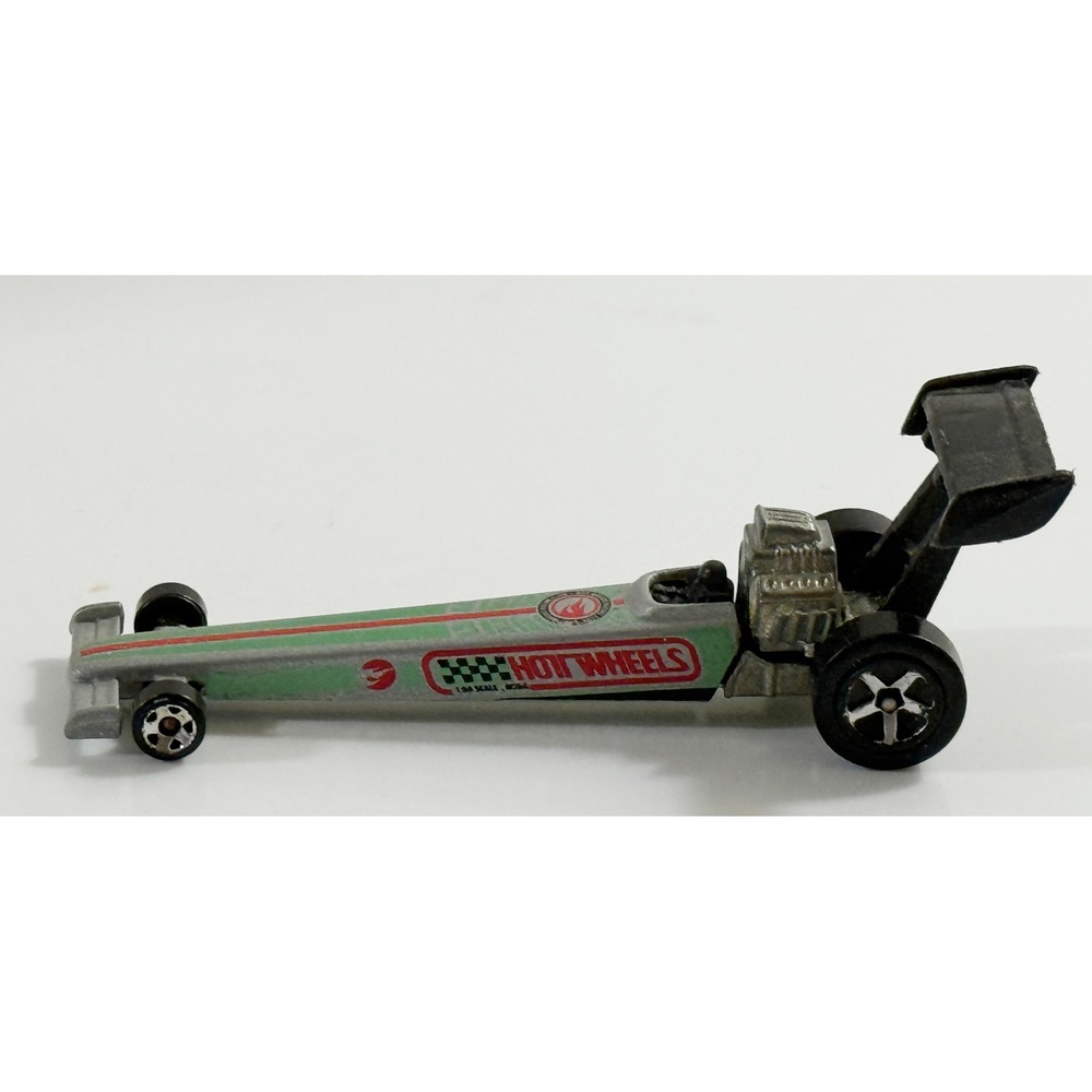 Hot Wheels Dragster Kids 1:64 Silver Green Red Top Fuel Racing Club 1994 Mattel